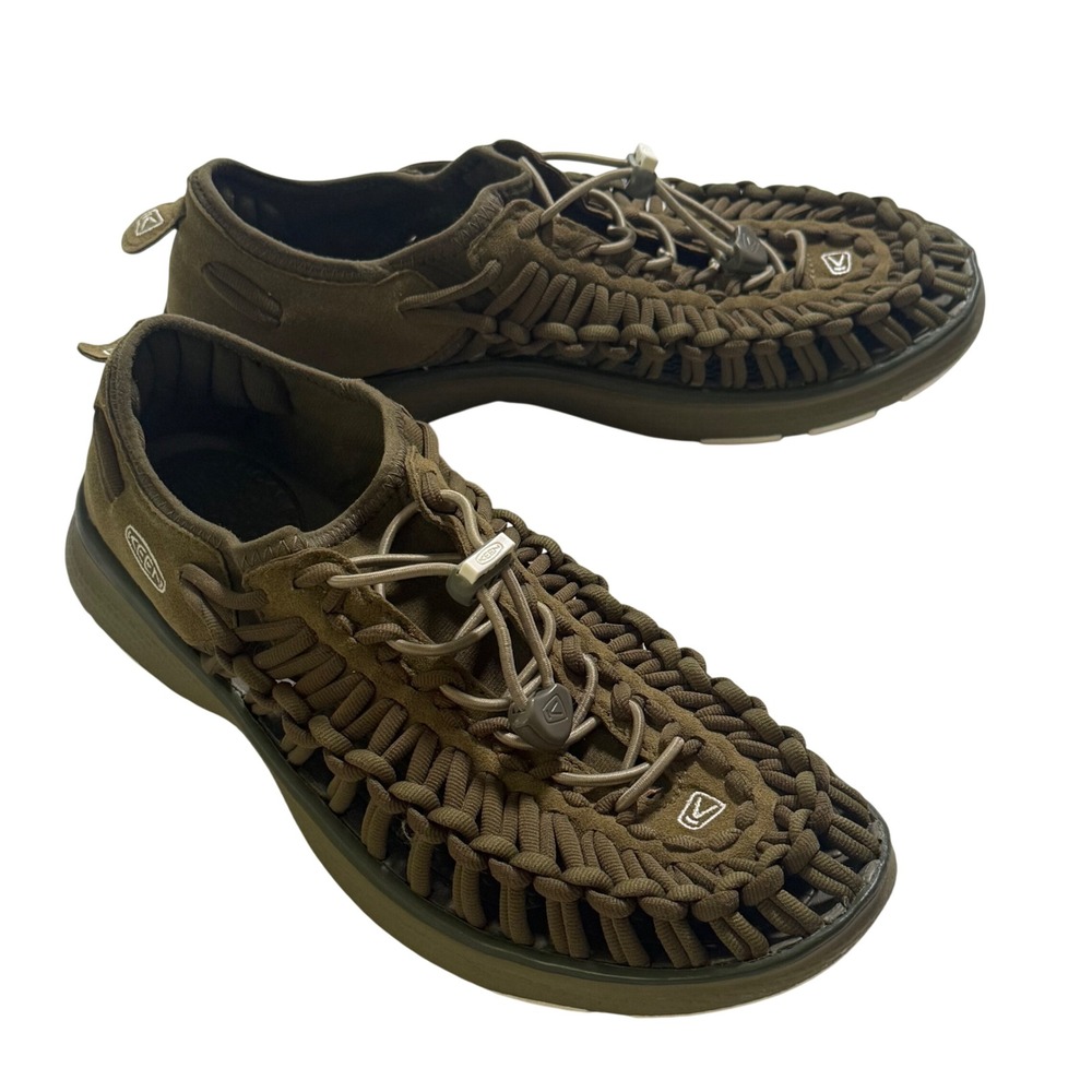 KEEN Uneek O2 Dark Olive Green Cord Sneaker Sandals Size 8.5 Gorpcore Outdoor